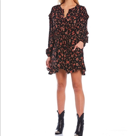FREE PEOPLE Flower Fields Long-Sleeve Mini Dress - Picture 8 of 16